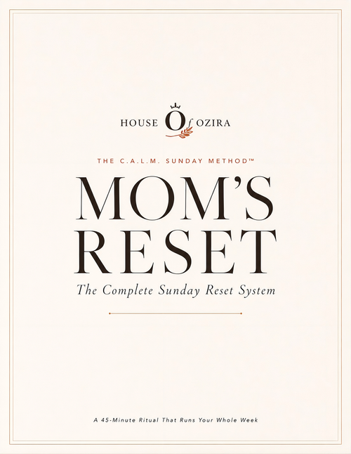 Mom's Reset cover - The C.A.L.M. Sunday Method by House of Ozira