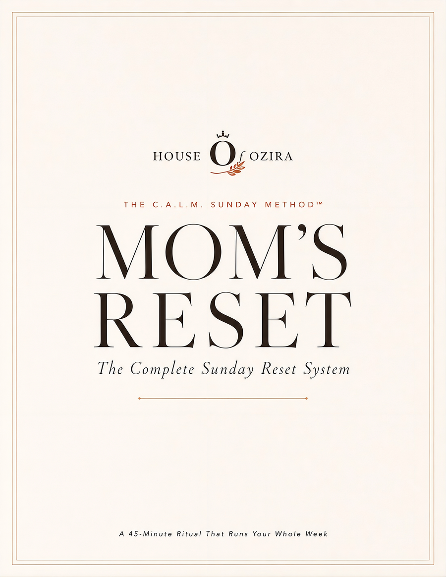 Mom's Reset cover - The C.A.L.M. Sunday Method by House of Ozira