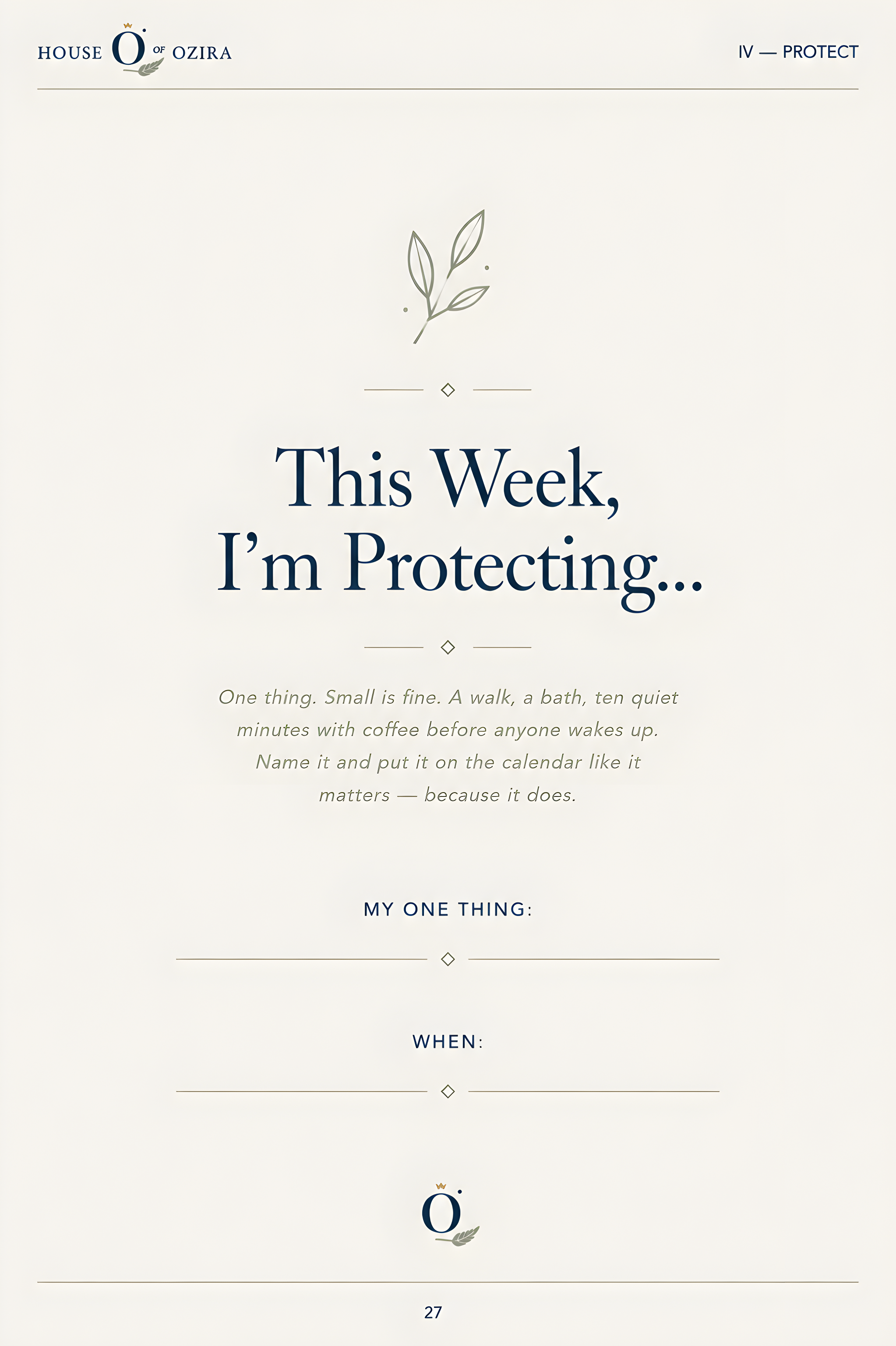 Mom's Reset protect yourself page