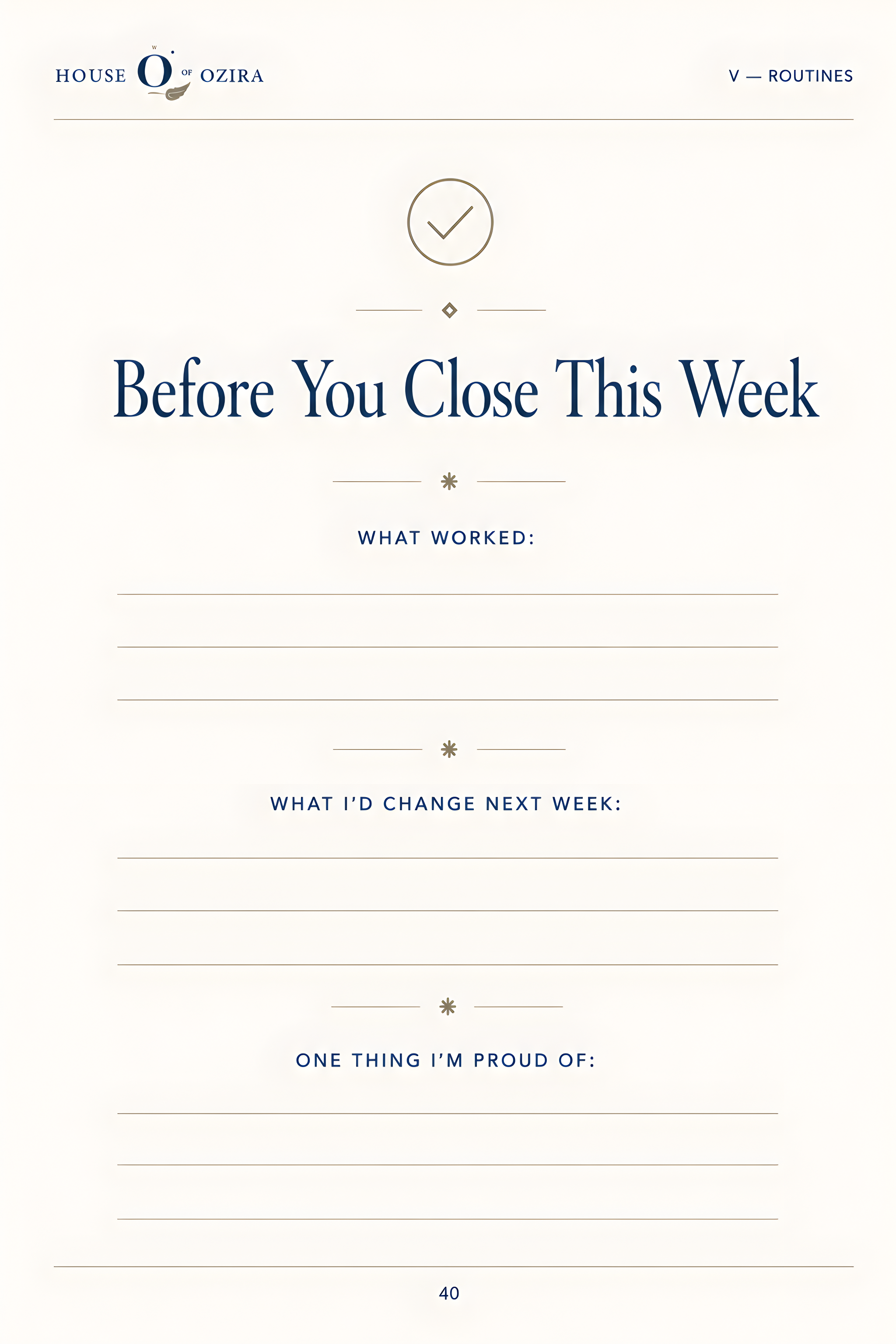Mom's Reset Sunday reflection page